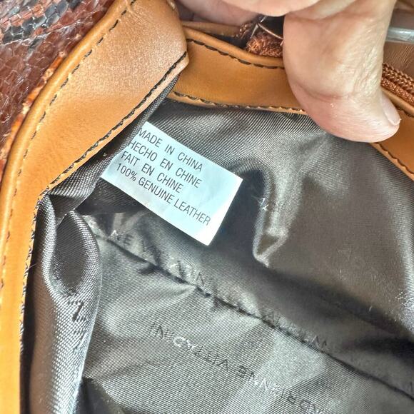 Adrienne Vittadini Snakeskin Leather Baguette Western Shoulder Bag One Size NWOT - Picture 9 of 11